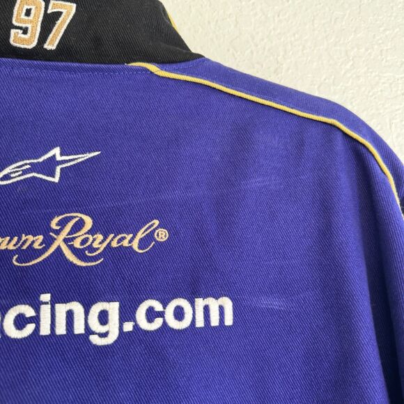 Jeff Hamilton Crown Royal Jacket Mens 4XL Vintage Nascar Patch Racing Bomber 97 - Picture 11 of 14